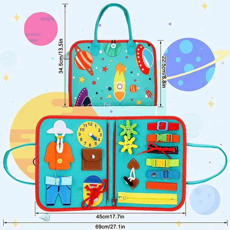 Montessori Sensorikbuch aus Stoff für Kinder – Fühlbuch ab 1 Jahr