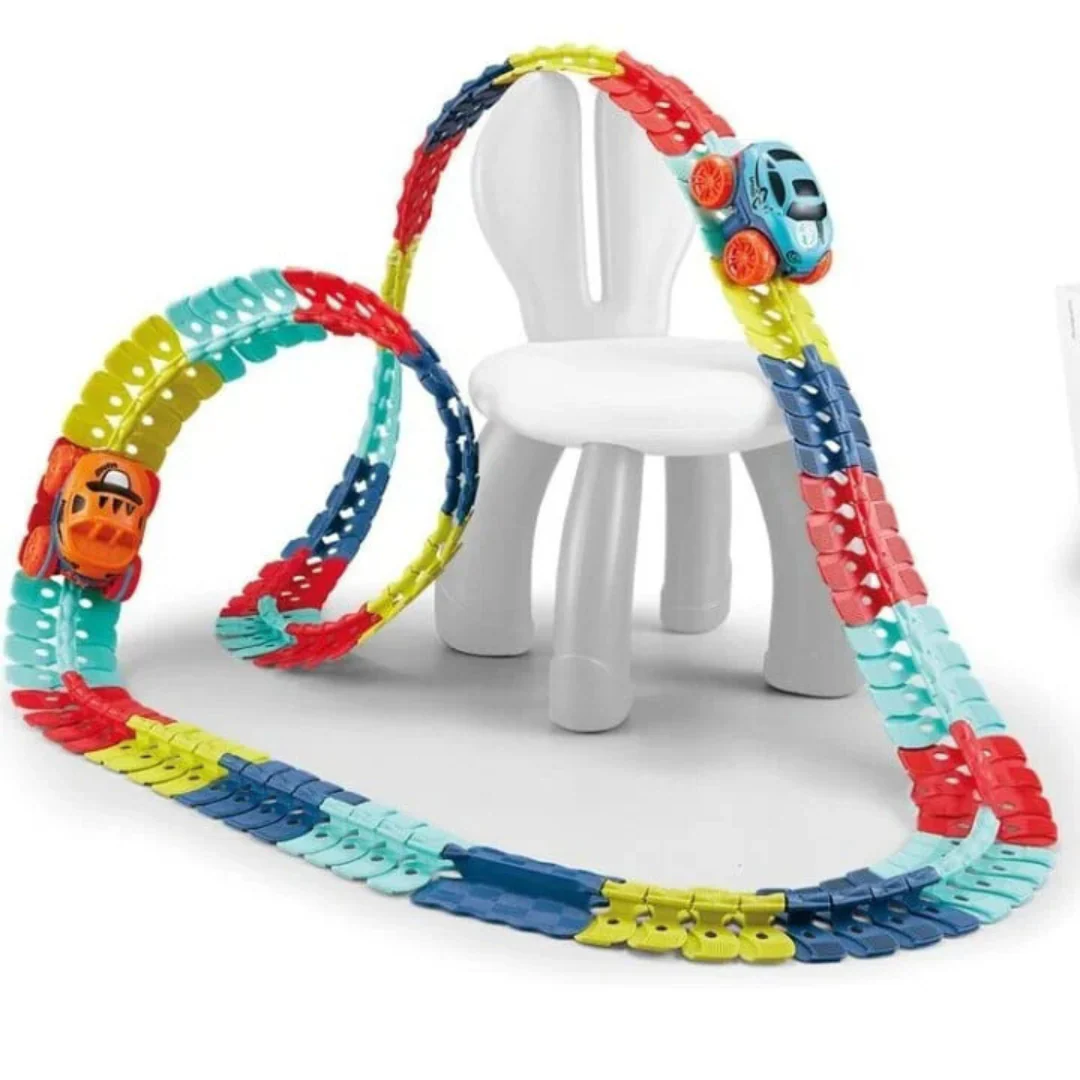 Anti Schwerkraft Rennbahn Spielzeug für Kinder – Autorennbahn mit Fahrzeugen