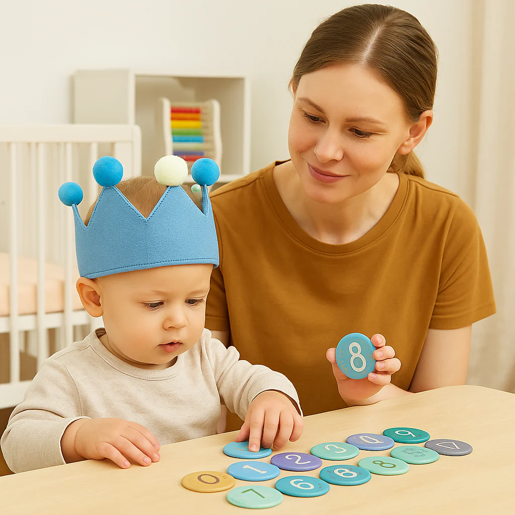 Geburtstagskrone für Kinder aus Stoff – Party Kopfschmuck für Mädchen und Jungen