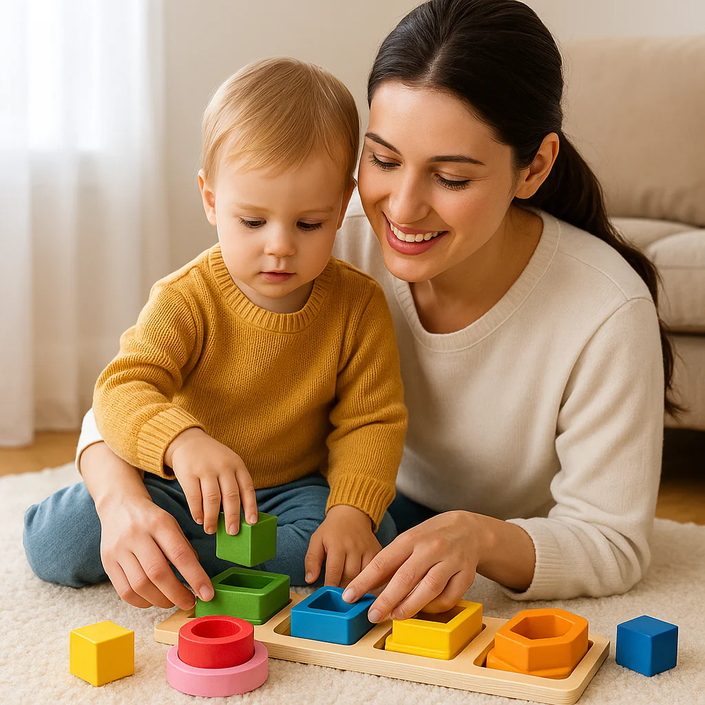 Stapelspielzeug für Kinder – mit Farben & Formen spielen
